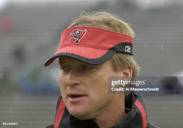 Tampa Bay Buccaneers coach Jon Gruden directs the North team at the 2007 Under Armour Senior Bowl in Mobile Jan. 27.