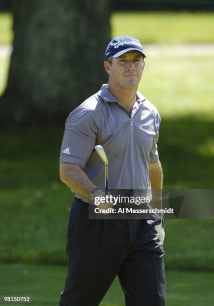 Peter Lonard competes in the first round of the Cialis Western Open July 1, 2004 in Lemont, Illinois.