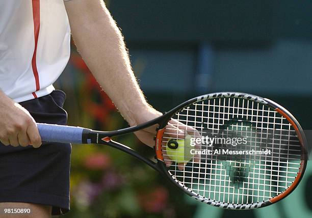 Mardy Fish sets to serve and defeats Max Mirnyi at Family Circle Tennis Center during the second match in the 2004 David Cup semifinal September 24,...