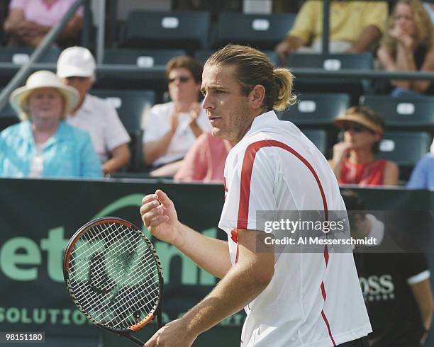 Mardy Fish wins the second match in the 2004 David Cup semifinal September 24, 2004 at Daniel Island, South Carolina. Fish's victory over Max Mirnyi...