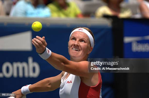 Svetlana Kuznetsova defeats Patty Schnyder in the quarterfinals 6-3, 6-1 during the 2006 WTA Bausch and Lomb Championship at Amelia Island...