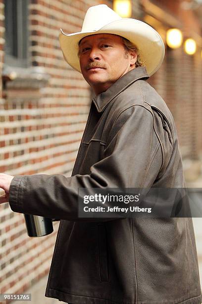 Country musician Alan Jackson visits "Late Show With David Letterman" at the Ed Sullivan Theater on March 30, 2010 in New York City.