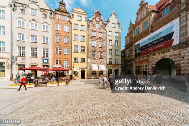 the old town of gdansk - dlugi targ stock pictures, royalty-free photos & images