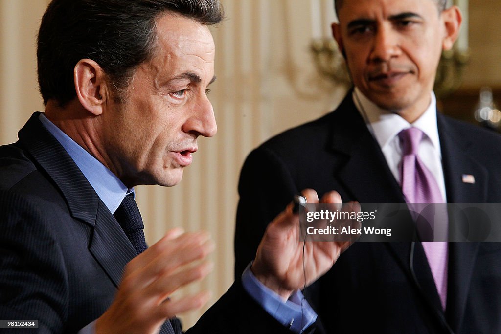 President Obama Meets With France's President Sarkozy