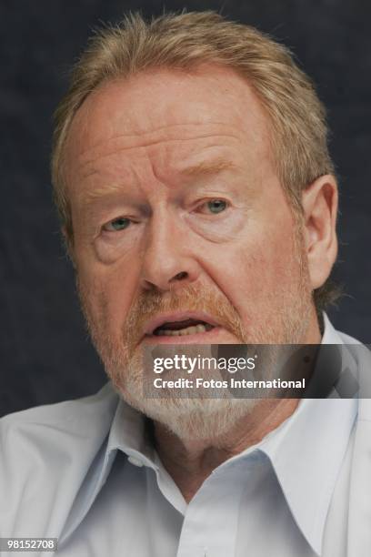 Ridley Scott at the Beverly Wilshire Hotel in Beverly Hills, California on September 28, 2008. Reproduction by American tabloids is absolutely...