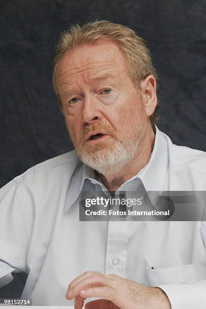 Ridley Scott at the Beverly Wilshire Hotel in Beverly Hills, California on September 28, 2008. Reproduction by American tabloids is absolutely...