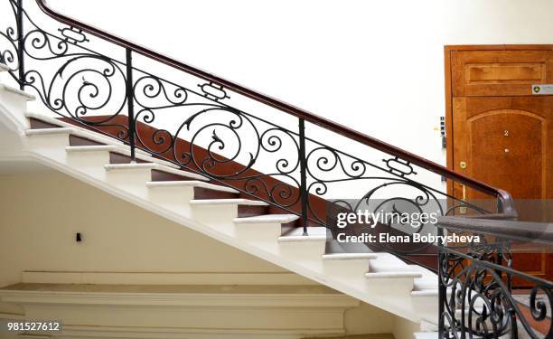 architecture of odessa. beautiful stairs - wrought iron stock pictures, royalty-free photos & images