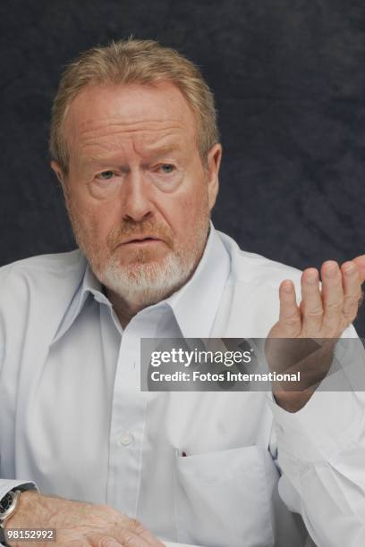 Ridley Scott at the Beverly Wilshire Hotel in Beverly Hills, California on September 28, 2008. Reproduction by American tabloids is absolutely...