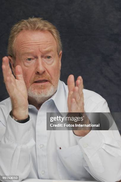 Ridley Scott at the Beverly Wilshire Hotel in Beverly Hills, California on September 28, 2008. Reproduction by American tabloids is absolutely...