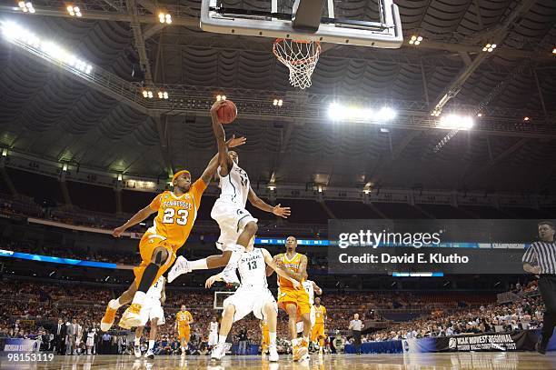 Playoffs: Michigan State Korie Lucious in action vs Tennessee. St. Louis, MO 3/28/2010 CREDIT: David E. Klutho