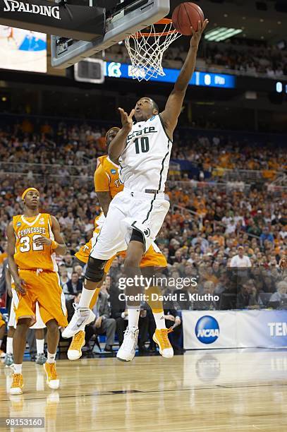 Playoffs: Michigan State Delvon Roe in action vs Tennessee. St. Louis, MO 3/28/2010 CREDIT: David E. Klutho