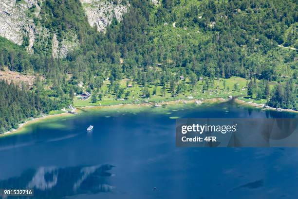 seewiese, altaussee, salzkammergut, ausseerland, oostenrijk, österreich - österreich stockfoto's en -beelden