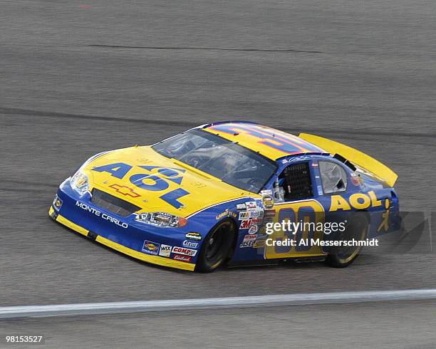 Johnny Sauter drives during a practice session for the Subway 400, NASCAR race, February 21, 2004 at North Carolina Speedway, Rockingham, North...