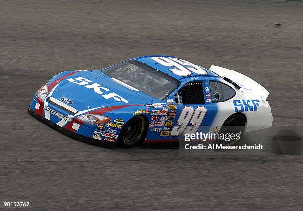 Jeff Burton drives during a practice session for the Subway 400, NASCAR race, February 21, 2004 at North Carolina Speedway, Rockingham, North...