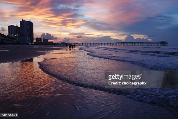myrtle beach sunrise - myrtle beach stock pictures, royalty-free photos & images