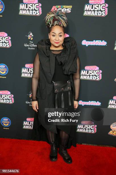 Raven-Symoné attends the 2018 Radio Disney Music Awards at Loews Hollywood Hotel on June 22, 2018 in Hollywood, California.