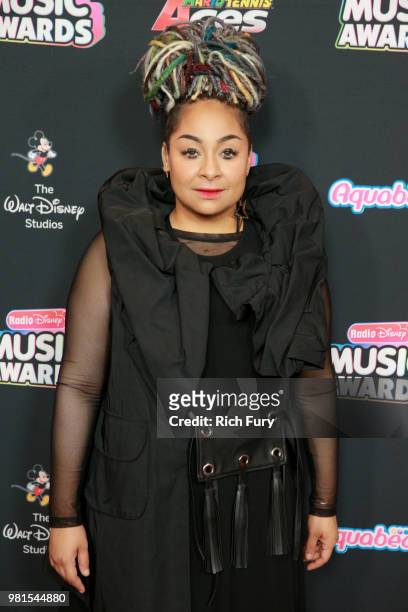 Raven-Symoné attends the 2018 Radio Disney Music Awards at Loews Hollywood Hotel on June 22, 2018 in Hollywood, California.