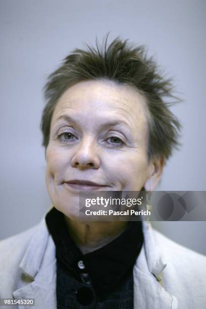 Artist Laurie Anderson is photographed on April 3, 2008 in her studio in New York City.