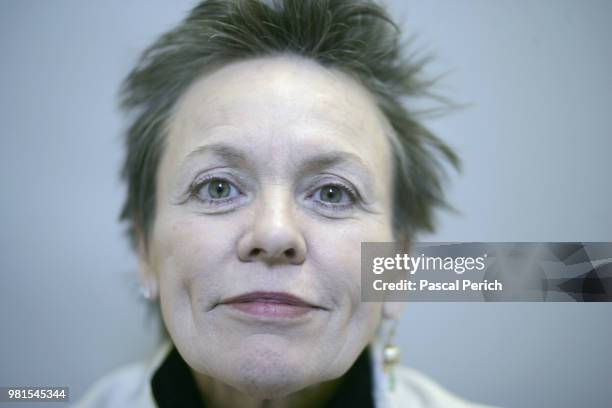 Artist Laurie Anderson is photographed on April 3, 2008 in her studio in New York City.