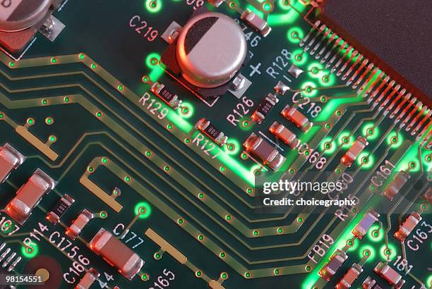 closeup computer circuit board - resistor stock pictures, royalty-free photos & images