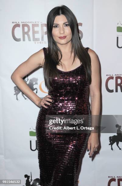 Actress Celeste Thorson arrives for the Premiere Of "Crepitus" held at Los Feliz Theatre on June 21, 2018 in Los Angeles, California.