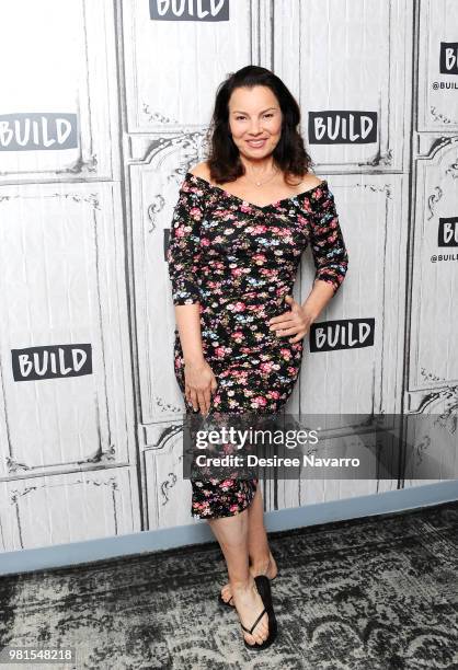 Actress Fran Drescher visits Build Series to discuss 'Hotel Transylvania 3: Summer Vacation' at Build Studio on June 22, 2018 in New York City.