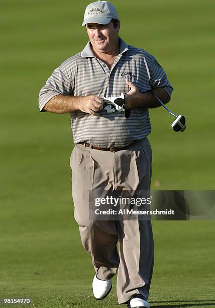 Craig Parry competes in the third round of the PGA Tour Ford Championship at Doral in Miami, Florida March 6, 2004.