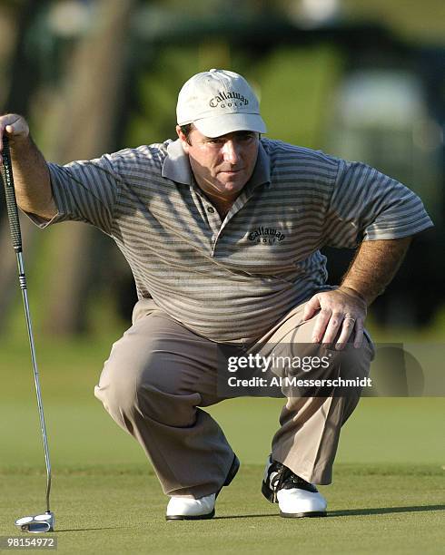 Craig Parry of Australia competes in the third round of the PGA Tour Ford Championship at Doral in Miami, Florida March 6, 2004. Parry led after...