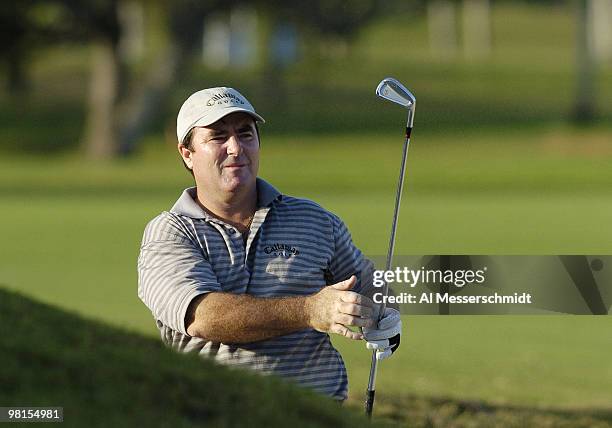 Craig Parry of Australia competes in the third round of the PGA Tour Ford Championship at Doral in Miami, Florida March 6, 2004. Parry led after...