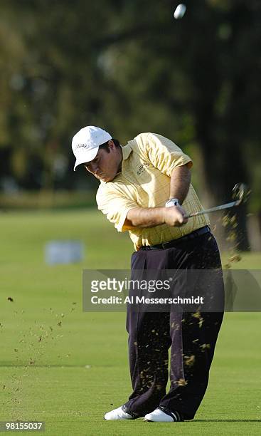 Craig Parry of Australia fires a fairway shot in the final round of the PGA Tour Ford Championship at Doral in Miami, Florida March 7, 2004. Parry...