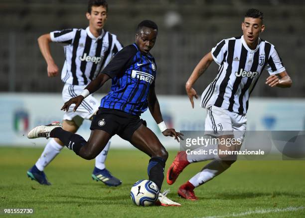 Buba Skho of FC Internazionale scores goal 2-0 during the U16 Serie A and B Final match between FC Internazionale and Juventus FC at Stadio Bruno...