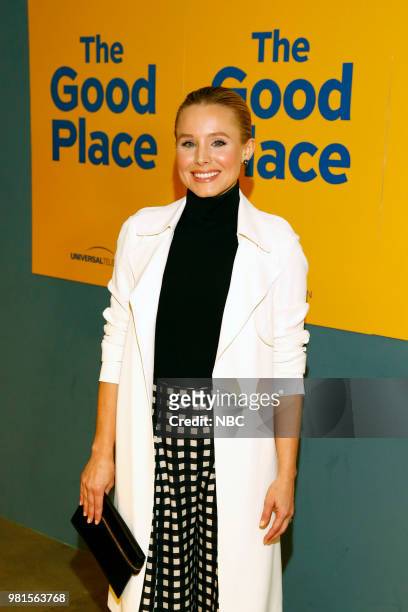 Pictured: Kristen Bell at UCB Sunset Theatre on June 19, 2018 --