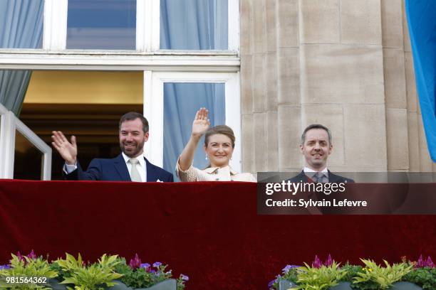 Esch-sur-Alzette's mayor Georges Mischo and Grand-Duc Heritier Guillaume and Grande-Duchesse Heritiere Stephanie of Luxembourg visit Esch-sur-Alzette...