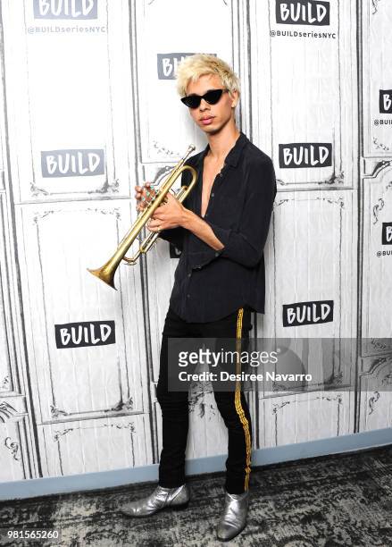 Musician Spencer Ludwig visits Build Series to discuss his new album 'My Trumpet' at Build Studio on June 22, 2018 in New York City.