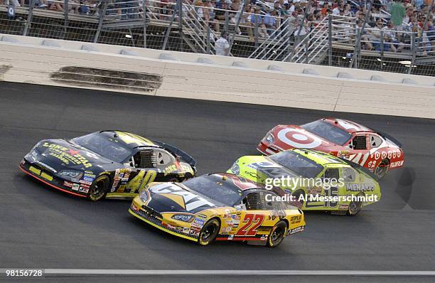 David Stremme and Dave Blaney runs side by side during the NASCAR NEXTEL Cup series Coca-Cola 600 May 28, 2006 at Lowe's Motor Speedway in Charlotte,...