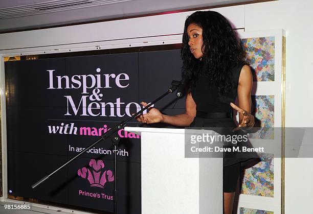 Naomie Harris attends Marie Claire's Inspire & Mentor Campaign party at The Loft at the Ivy Club on March 30, 2010 in London, England.