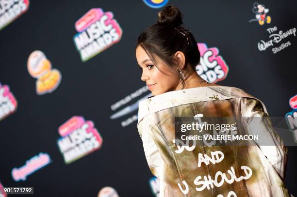 Actress Jenna Ortega attends the 2018 Radio Disney Music Awards at Loews Hollywood Hotel on June 12, 2018 in Hollywood, California.