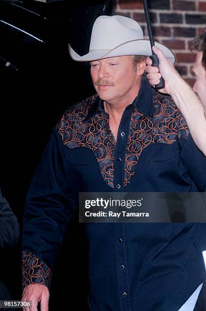 Singer Alan Jackson visits the "Late Show With David Letterman" at the Ed Sullivan Theater on March 30, 2010 in New York City.
