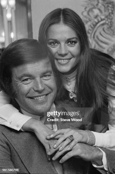 American actor Robert Wagner pictured with his former wife, actress Natalie Wood on 24th April 1972.