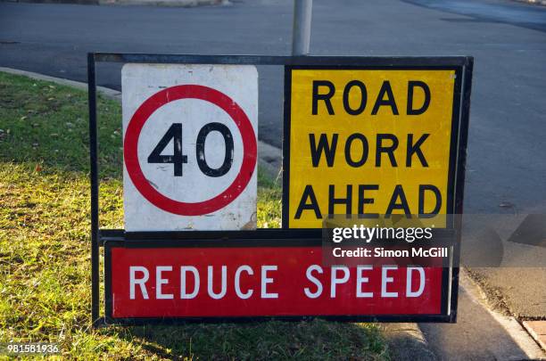 Reduce Speed Sign Photos and Premium High Res Pictures - Getty Images