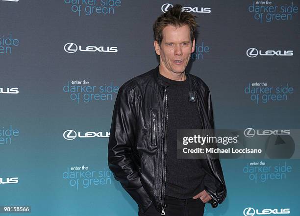 Actor Kevin Bacon attends The Darker Side of Green climate change debate at Skylight West on March 30, 2010 in New York City.