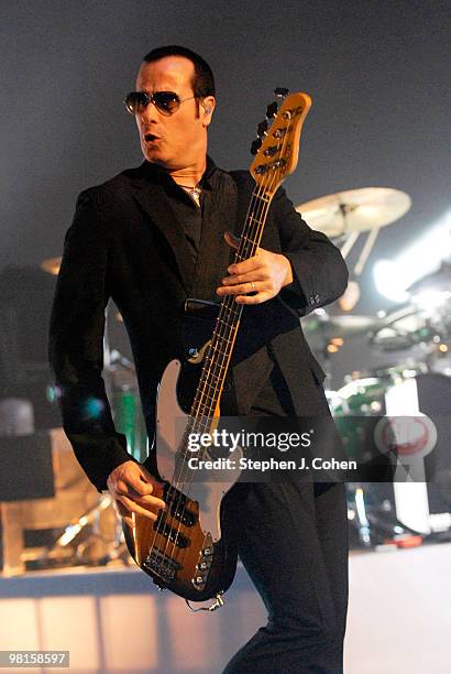 Robert DeLeo of Stone Temple Pilots performs at the Louisville Palace on March 30, 2010 in Louisville, Kentucky.