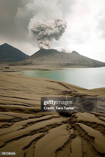 tavurvur volcano - rabaul stock pictures, royalty-free photos & images