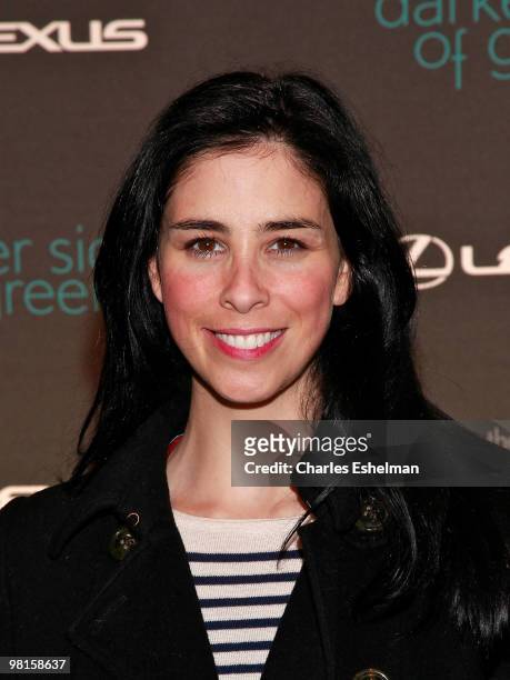 Comedian Sarah Silverman attends the Darker Side of Green Climate Change Debate at Skylight West on March 30, 2010 in New York City.