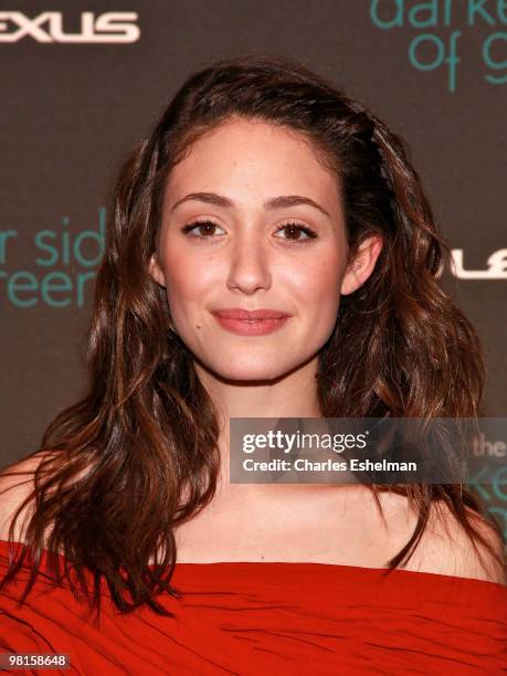 Actress Emmy Rossum attends the Darker Side of Green Climate Change Debate at Skylight West on March 30, 2010 in New York City.