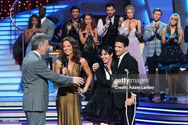 Episode 1002A" - On the season premiere of "Dancing with the Stars the Results Show," the first couple of the season was eliminated - Shannen Doherty...