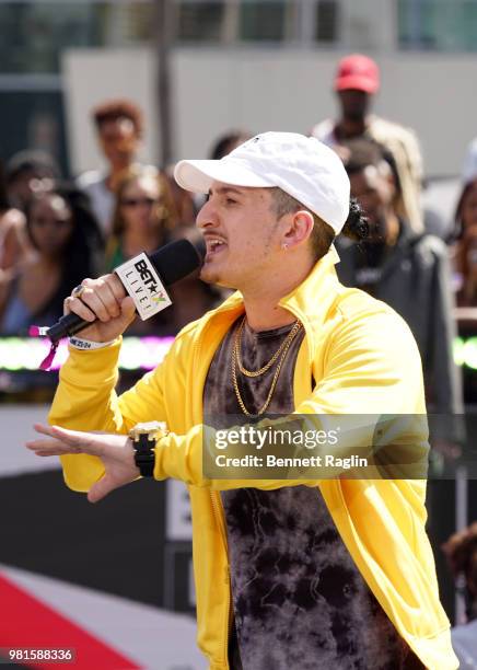 Stitch performs during Freestyle Friday BET Finale at BETX Live!, presented by Fresh Empire, during the 2018 BET Experience at Microsoft Square at...