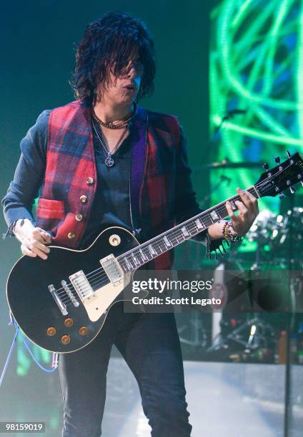 Dean DeLeo of Stone Temple Pilots performs at The Louisville Palace Theater on March 30, 2010 in Louisville, Kentucky.