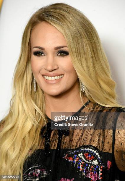 Carrie Underwood arrives at the 2018 Radio Disney Music Awards at Loews Hollywood Hotel on June 22, 2018 in Hollywood, California.