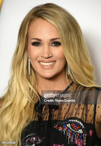 Carrie Underwood arrives at the 2018 Radio Disney Music Awards at Loews Hollywood Hotel on June 22, 2018 in Hollywood, California.